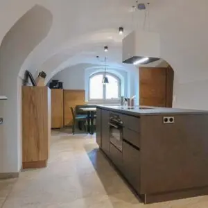 Ess-Küche von Wohnung Tradition: Wohnung mit Sauna, großer Terrasse und 2 Schlafzimmern